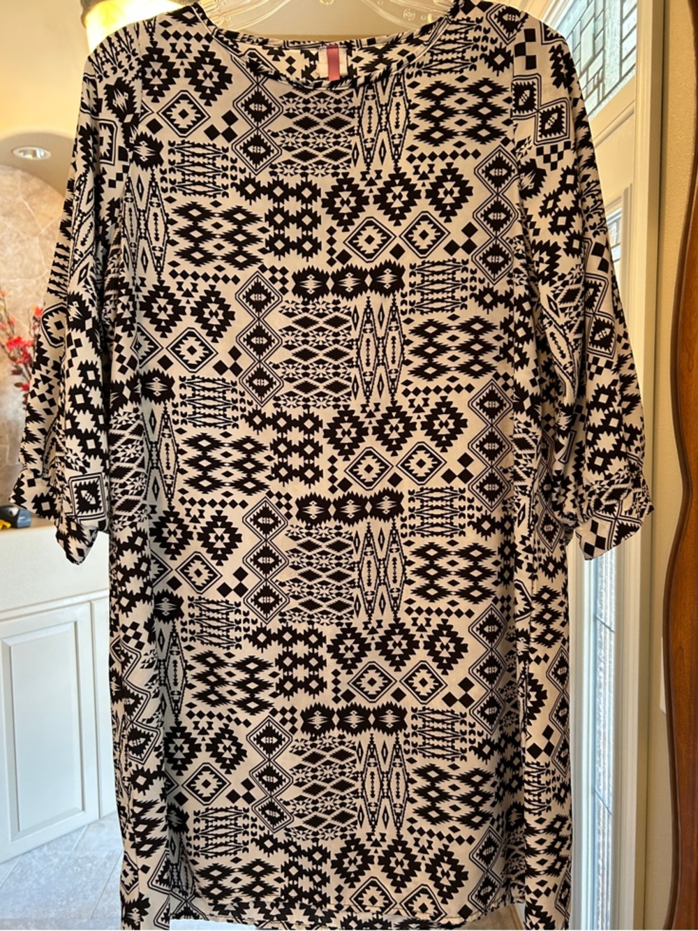 Black & White Western/Tribal Print Women’s Dress or Tunic